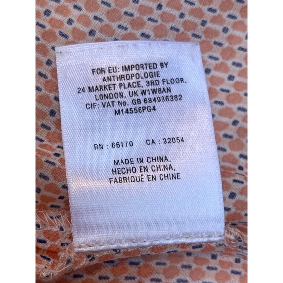 Anthropologie Meadow Rue Small Paisley Crochet Lace Peasant Top Blouse Green - Picture 6 of 10